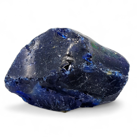 Cobalt Blue Art Glass Cullet Manganese Glowing Slag Glass #4GX90 - Picture 4 of 7